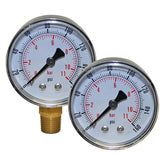 Pressure gauge Bottom and rear entry